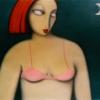 'Always in love with the Moon', pastel on paper, 80cm x 90cm, sold.