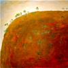 'Red rock', oil on canvas, 100cm x 100cm, sold.