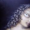 'Fishhead', oil on canvas, 77cm x 61cm, $950.