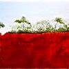 'Ridge', mixed media on canvas, 200cm x 60cm, sold.