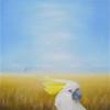 'Cocky', oil on canvas. 60cm x 60cm, $550.
