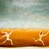 'Lunatics', oil on canvas, sold.