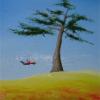'The swing', mixed media on canvas, 40cm x 50cm, sold..